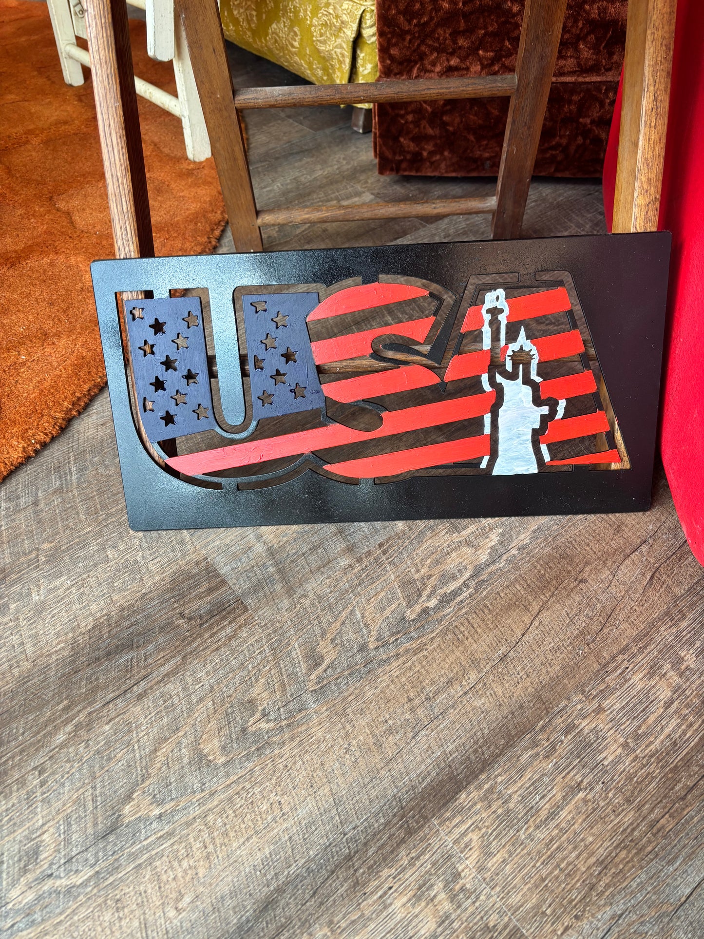 USA metal sign