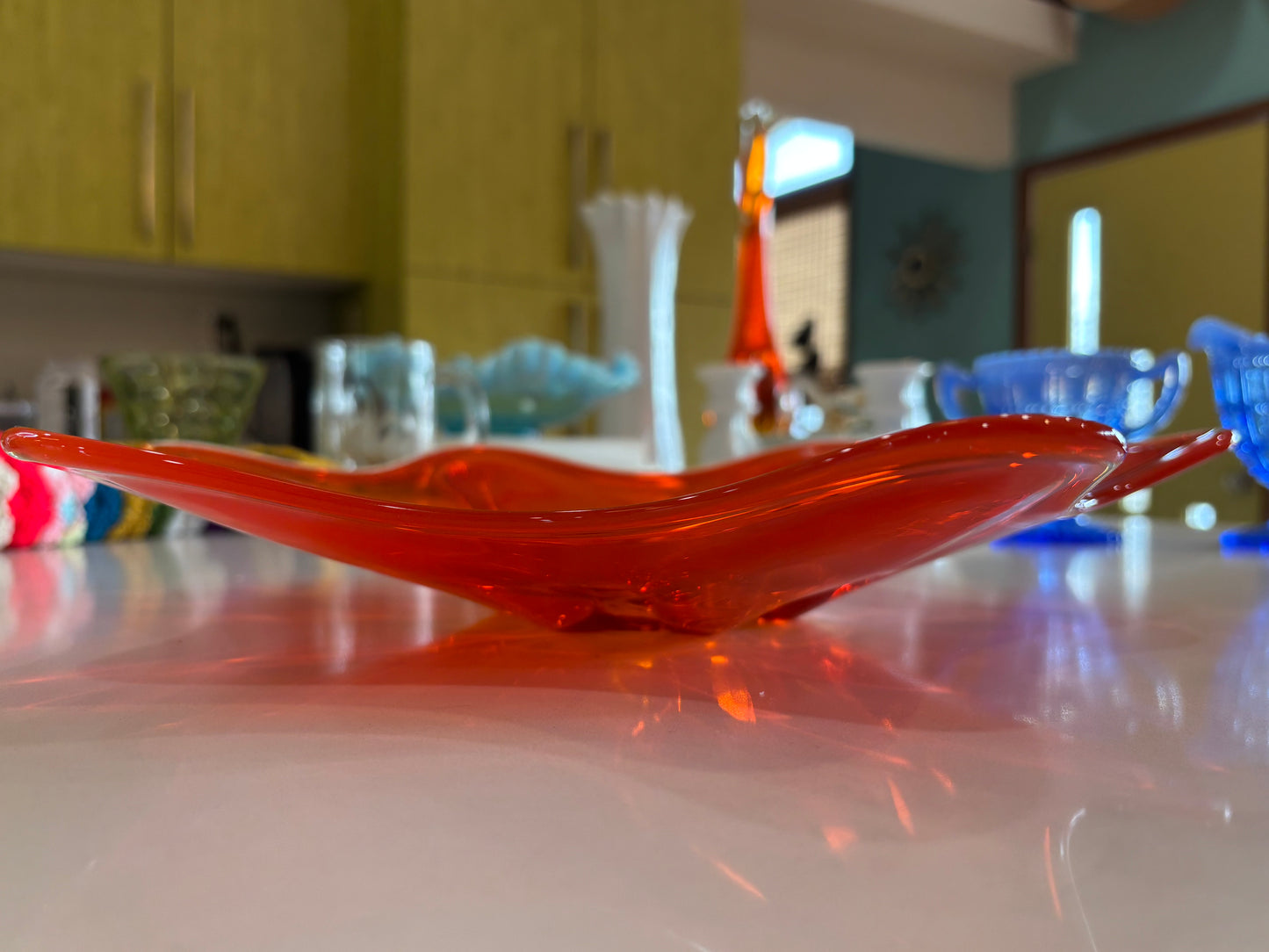 Fun Orange Glass Centerpiece