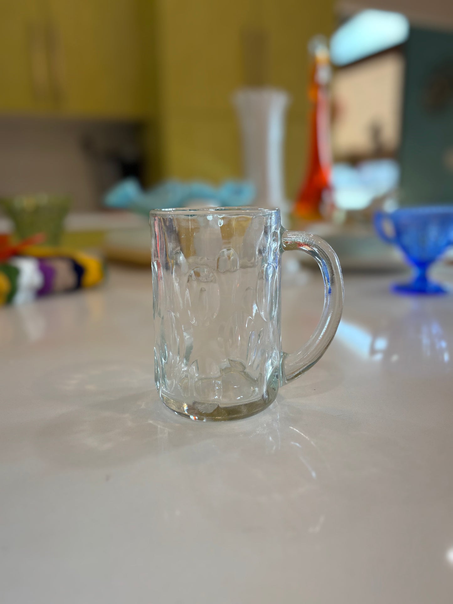 Vintage Anchor Hocking Thumb Print Beer Mug